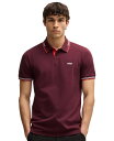 【送料無料】 ヒューゴボス メンズ ポロシャツ トップス Men's Stretch-Cotton Slim-Fit Polo Shirt Medium Red
