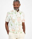 【送料無料】 クラブルーム メンズ ポロシャツ トップス Men's Hero Short Sleeve Leaf Print Polo Shirt White