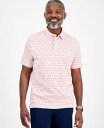 【送料無料】 クラブルーム メンズ ポロシャツ トップス Men's Ted Short Sleeve Medallion Print Polo Shirt W...