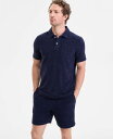 【送料無料】 クラブルーム メンズ ポロシャツ トップス Men's Solid Terry Cloth Short-Sleeve Polo Shirt Dar...