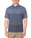 【送料無料】 ピージーエーツアー メンズ ポロシャツ トップス Men's Distressed Stripes Polo Shirt Insignia Blu...