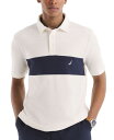 【送料無料】 ナウティカ メンズ ポロシャツ トップス Men's Classic-Fit Herringbone Polo Shirt Sail White