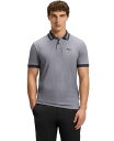 【送料無料】 ヒューゴボス メンズ ポロシャツ トップス Men's Cotton-Piqu Dot Print Polo Shirt Dark Gray