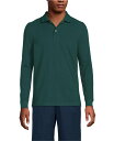 【送料無料】 ランズエンド メンズ ポロシャツ トップス Men's School Uniform Long Sleeve Mesh Polo Shirt Ev...