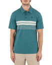 【送料無料】 ハーレー メンズ ポロシャツ トップス Men's Printed Stripe Slub Short Sleeve Polo Shirt Dee...