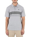 【送料無料】 ハーレー メンズ ポロシャツ トップス Men's Printed Stripe Slub Short Sleeve Polo Shirt Lig...