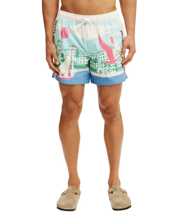 【送料無料】 コットンオン メンズ ハーフパンツ・ショーツ 水着 Men's Stretch Swim Shorts Blue border print