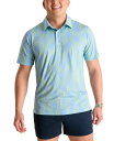 【送料無料】 チャビーズ メンズ ポロシャツ トップス Men's The Wavy Daze Performance Polo Shirt Light Blu...