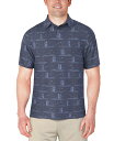 【送料無料】 ピージーエーツアー メンズ ポロシャツ トップス Men's Surfboard-Print Polo Shirt Insignia Blue