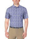 【送料無料】 ピージーエーツアー メンズ ポロシャツ トップス Men's Short Sleeve Botanical Print Golf Polo Shi...