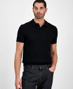 【送料無料】 ゲス メンズ ポロシャツ トップス Men's Raymond Short Sleeve Textured Polo Shirt Jet Blac...