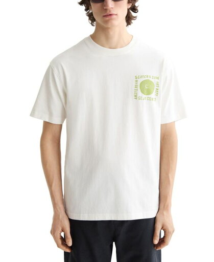 【送料無料】 スコッチアンドソーダ メンズ Tシャツ トップス Men's Relaxed Fit Short Sleeve Crewneck Logo Graphic T-Shirt Bright White 【送料無料】 スコッチアンドソーダ メンズ Tシャツ トップス Men's Relaxed Fit Short Sleeve Crewneck Logo Graphic T-Shirt Bright White