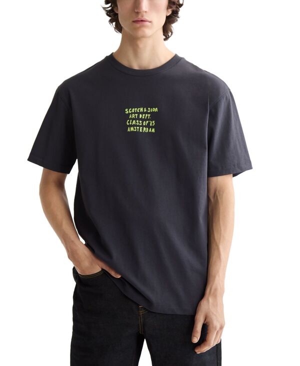 【送料無料】 スコッチアンドソーダ メンズ Tシャツ トップス Men's Relaxed Fit Short Sleeve Crewneck Art Class Graphic T-Shirt Charcoal Art