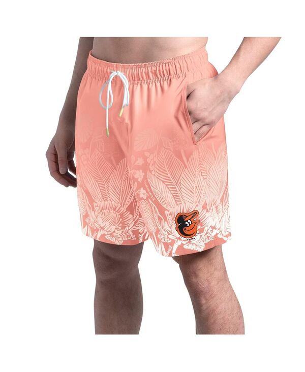 【送料無料】 マルガリータビル メンズ ハーフパンツ・ショーツ 水着 Men's Coral Baltimore Orioles Lagoon Fiesta Swim Shorts Coral
