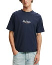 【送料無料】 コットンオン メンズ Tシャツ トップス Men's Cropped Graphic T-Shirt True navy After hours