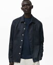 【送料無料】 マンゴ メンズ シャツ トップス Men's Linen Lightweight Overshirt Navy