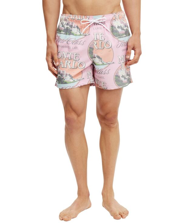 【送料無料】 コットンオン メンズ ハーフパンツ・ショーツ 水着 Men's Stretch Swim Shorts Pink Monte Carlo