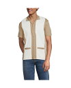 【送料無料】 ランズエンド メンズ ポロシャツ トップス Men's Short Sleeve Supima Retro Camp Collar Button ...