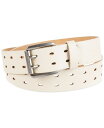 【送料無料】 リーバイス レディース ベルト アクセサリー Women's Casual Double-Prong Roller-Buckle Leather Jean Belt White