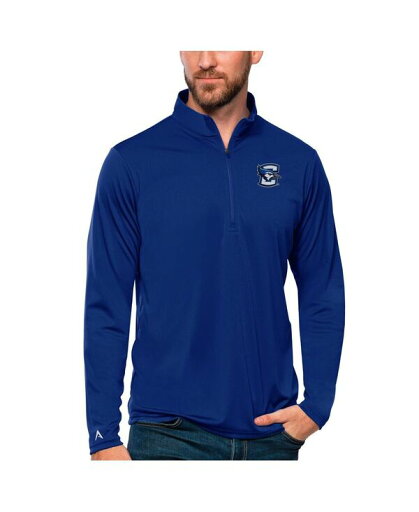 【送料無料】 アンティグア メンズ シャツ トップス Men's Blue Creighton Bluejays Tribute Quarter-Zip Top Blue 【送料無料】 アンティグア メンズ シャツ トップス Men's Blue Creighton Bluejays Tribute Quarter-Zip Top Blue
