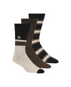 【送料無料】 スコッチアンドソーダ メンズ 靴下 アンダーウェア Men's 3-Pack Ribbed Crew Dress Socks Medium bei...