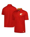 【送料無料】 ファナティクス メンズ ポロシャツ トップス Men's Red Calgary Flames Authentic Pro Jacquard Po...