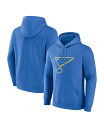 【送料無料】 ファナティクス メンズ パーカー・スウェット アウター Men's Blue St. Louis Blues Alternate Logo Fle...