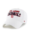【送料無料】 47ブランド レディース 帽子 アクセサリー Women's White St. Louis Cardinals Flower Power Clean Up Adjustable Hat White