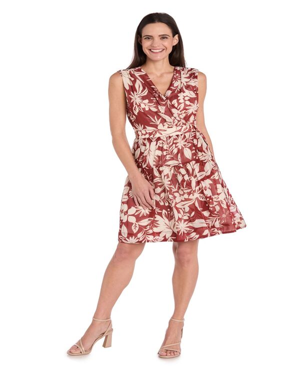 アールアンドエムリチャーズ レディース トップス ワンピース シフォン プチ プリント ノースリーブ R ..