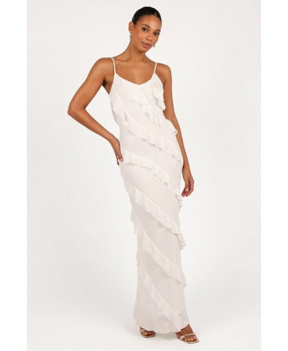 【送料無料】 Petal and Pup レディース ワンピース トップス Women's Ciao Ruffles Maxi Dress White 【送料無料】 Petal and Pup レディース ワンピース トップス Women's Ciao Ruffles Maxi Dress White