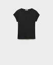 【送料無料】 マンゴ レディース シャツ トップス Women's Cotton Short Sleeve T-Shirt Black