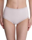 【送料無料】 ナトリ レディース パンツ アンダーウェア Bliss Lace-Trim High Rise Cotton Brief 755058 Mink