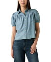 【送料無料】 リーバイス レディース シャツ トップス Women's Lea Printed Puff-Sleeve Slim-Fit Blouse My W...