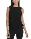 【送料無料】 カルバンクライン レディース タンクトップ トップス Women's Ruched Side-Tie Tank Top Black