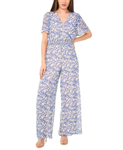 【送料無料】 ヴィンスカムート レディース ジャンプスーツ トップス Women's Printed Surplice Flutter-Sleeve Jumpsuit Deep River 【送料無料】 ヴィンスカムート レディース ジャンプスーツ トップス Women's Printed Surplice Flutter-Sleeve Jumpsuit Deep River