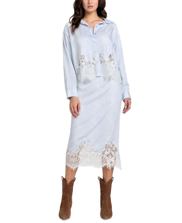 【送料無料】 ゲス レディース スカート ボトムス Women's Lana Midi Lace-T