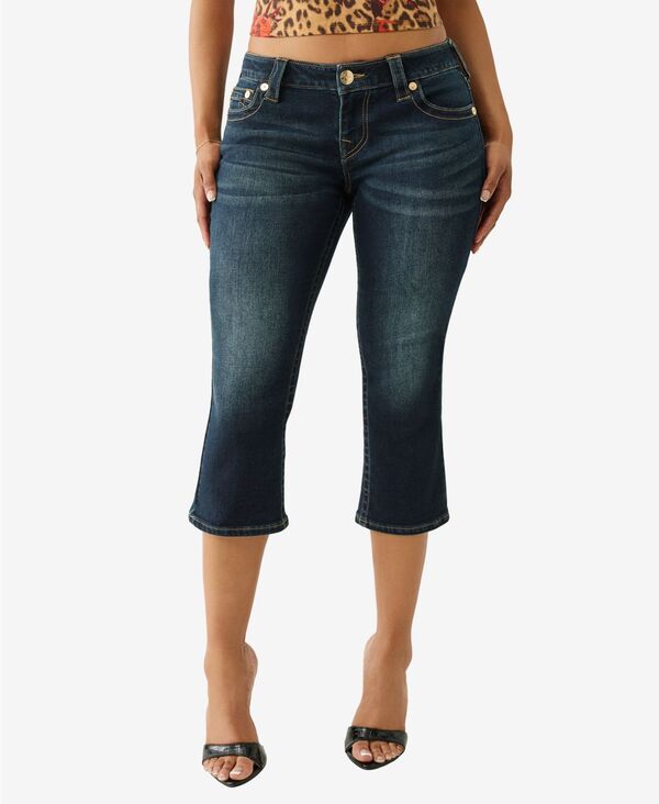 【送料無料】 トゥルーレリジョン レディース デニムパンツ ボトムス Women's Low Rise Capri Jeans Indigo Twilight