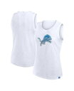 【送料無料】 ファナティクス レディース タンクトップ トップス Women's White Detroit Lions Slub Tank Top White