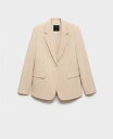 【送料無料】 マンゴ レディース ジャケット・ブルゾン アウター Women's Structured Suit Jacket Nude