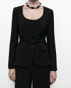 【送料無料】 マンゴ レディース ジャケット・ブルゾン アウター Women's Belt Suit Jacket Chocolate