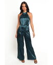 【送料無料】 Petal and Pup レディース ジャンプスーツ トップス Women's Shellbie High Neck Jumpsuit Teal