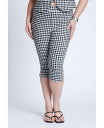 【送料無料】 エロクイ レディース レギンス ボトムス Women's Gingham Capri Legging Black white gingham