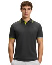 【送料無料】 ヒューゴボス メンズ ポロシャツ トップス Men's Stretch-Cotton Slim-Fit Polo Shirt Gray