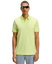 【送料無料】 ヒューゴボス メンズ ポロシャツ トップス Men's Stretch-Cotton Slim-Fit Polo Shirt Open Green