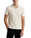 【送料無料】 ペリーエリス メンズ ポロシャツ トップス Men's Slim-Fit Ribbed-Knit 1/4-Zip Polo Shirt Birch