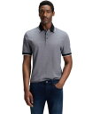 【送料無料】 ヒューゴボス メンズ ポロシャツ トップス Men's Oxford-Cotton-Piqu Polo Shirt Dark Blue