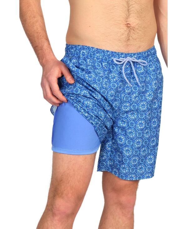 【送料無料】 テーラーバード メンズ ハーフパンツ・ショーツ 水着 Men's Tie Dye Bursts Swim Shorts Blue