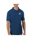 【送料無料】 アンティグア メンズ ポロシャツ トップス Men's Navy Oklahoma City Thunder Legacy Pique Polo ...