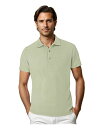 【送料無料】 スコットバーバー メンズ ポロシャツ トップス Men's Micro Stripe Performance Polo Sage