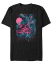 【送料無料】 フィフスサン メンズ Tシャツ トップス Men's Horror Dinos Short Sleeve T-Shirt Black